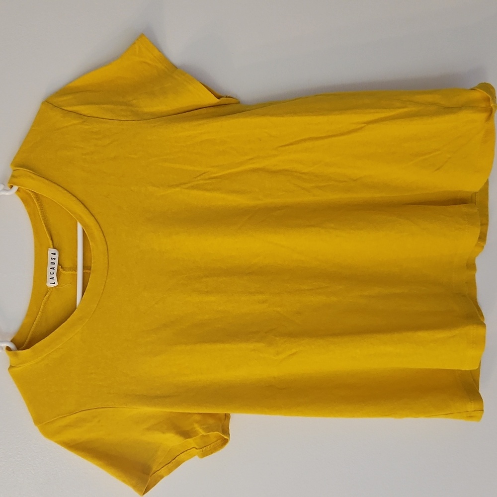 Lacausa Basic Yellow Cotton Tank